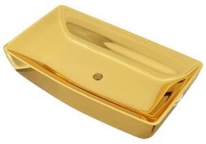 Wash Basin 71x38x13.5 cm Ceramic Gold