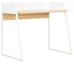 Desk White and Oak 90x60x88 cm