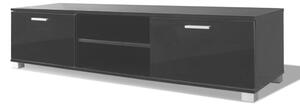 TV Cabinet High-Gloss Black 140x40.5x35 cm
