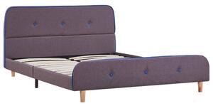 Bed Frame Taupe Fabric 135x190 cm Double