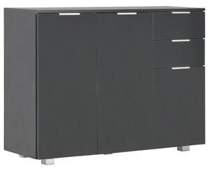 Sideboard High Gloss Black 107x35x80.5 cm