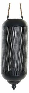 Candleholder DKD Home Decor Black Metal Rope (22 x 22 x 63 cm)