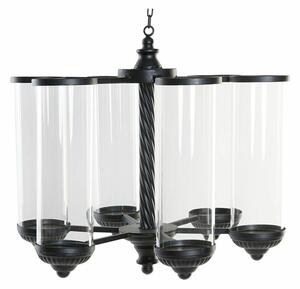 Candleholder DKD Home Decor Black Metal Crystal (53 x 53 x 52 cm)