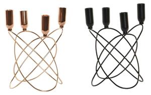 Candle Holder DKD Home Decor Black Golden Metal Modern 20 x 20 x 23 cm (2 Units)