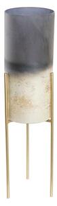 Candleholder DKD Home Decor Aged finish Crystal Metal (13 x 13 x 41 cm)