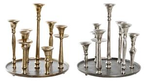 Candle Holder DKD Home Decor 29 x 29 x 30 cm Aluminium Modern (2 Units)