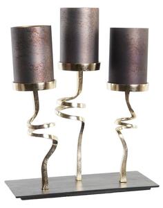Candleholder DKD Home Decor Crystal Aluminium (37 x 16 x 47 cm)