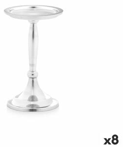 Candle Holder Silver Aluminium 10 x 17 x 8,5 cm (8 Units)