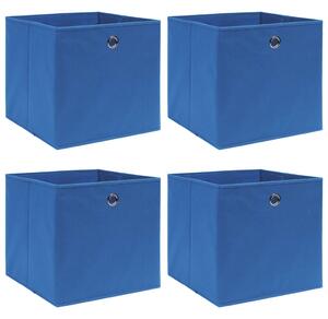 Storage Boxes 4 pcs Blue 32x32x32 cm Fabric