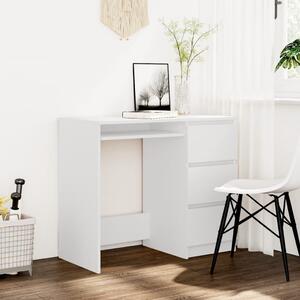 Desk White 90x45x76 cm Engineered Wood