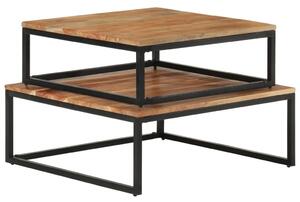 Nesting Coffee Tables 2 pcs Solid Acacia Wood