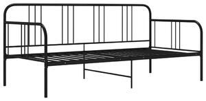 Sofa Bed Frame Black Metal 90x200 cm