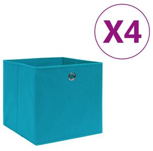 Storage Boxes 4 pcs Non-woven Fabric 28x28x28 cm Baby Blue