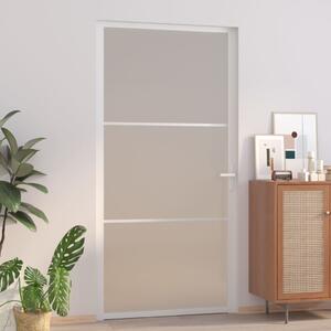 Interior Door 102.5x201.5 cm White Matt Glass and Aluminium