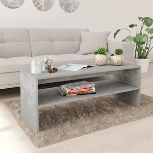 Coffee Table Concrete Grey 100x40x40 cm Engineered Wood