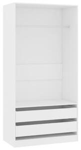 Wardrobe White 100x50x200 cm Engineered Wood