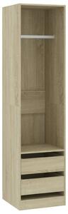 Wardrobe with Drawers Sonoma Oak 50x50x200 cm Engineered Wood