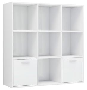 Book Cabinet High Gloss White 98x30x98 cm Engineered Wood