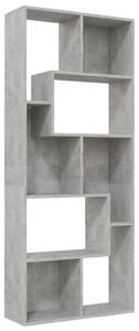 Book Cabinet Concrete Grey 67x24x161 cm Engineered Wood