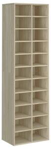 Shoe Cabinet Sonoma Oak 54x34x183 cm Engineered Wood
