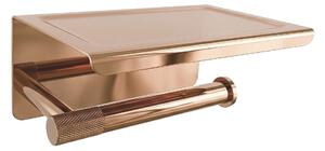 Toilet paper holder with shelf 6613 Modern Copper