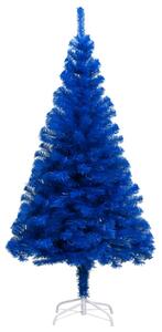 Artificial Pre-lit Christmas Tree with Ball Set Blue 180 cm PVC