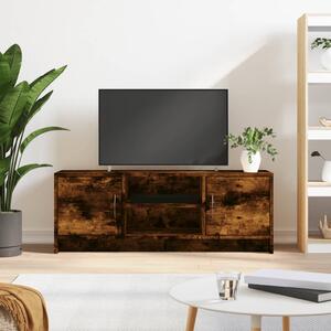 TV Cabinet Smoked Oak 102x30x37.5 cm Engineered Wood