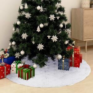 Luxury Christmas Tree Skirt White 90 cm Faux