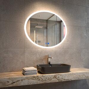 Round bathroom mirror with LED light 60\80 cm with Dual color, Touch Switch, Demister