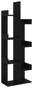 Book Cabinet Black 48x25.5x140 cm Engineered Wood
