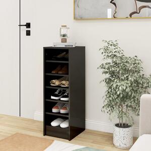 Shoe Cabinet High Gloss Grey 31.5x35x92 cm Engineered Wood