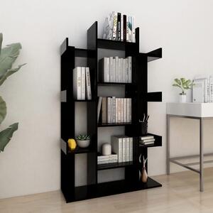 Book Cabinet Black 86x25.5x140 cm Engineered Wood