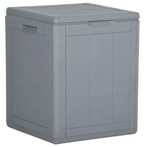 Garden Storage Box 90L Grey PP Rattan