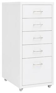 Mobile File Cabinet White 28x41x69 cm Metal