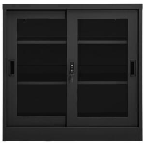 Sliding Door Cabinet Anthracite 90x40x90 cm Steel