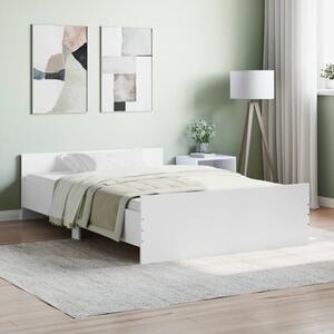 Bed Frame with Headboard and Footboard White 120x190 cm