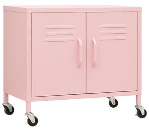 Storage Cabinet Pink 60x35x56 cm Steel