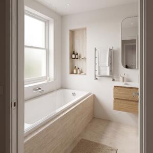 Built-in acrylic bathtub Rea Catania 180