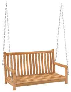 Swing Bench Solid Teak Wood 114x60x64 cm