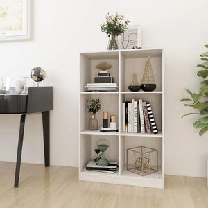 Book Cabinet White 70x33x110 cm Solid Pinewood
