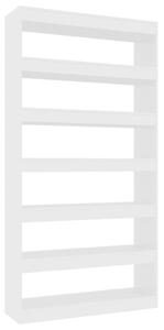 Book Cabinet/Room Divider High Gloss White 100x30x198 cm Engineered wood
