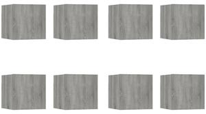 Wall-mounted TV Cabinets 8 pcs Grey Sonoma 30.5x30x30 cm