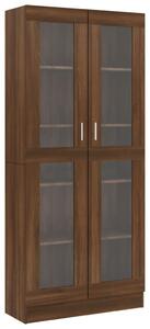 Vitrine Cabinet Brown Oak 82.5x30.5x185.5 cm Engineered Wood