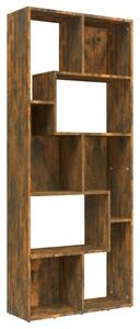 Book Cabinet Smoked Oak 67x24x161 cm Engineered Wood