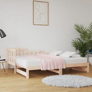 Pull-out Day Bed 2x(80x200) cm Solid Wood Pine