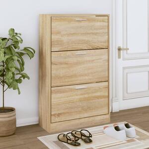Shoe Cabinet Sonoma Oak 63x24x103 cm Engineered Wood