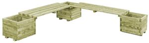 B-Stock Garden Planter Bench Impregnated Solid Wood Pine