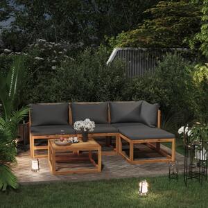 5 Piece Garden Lounge Set with Cushions Solid Wood Acacia (UK/IE/FI/NO only)