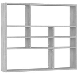 Wall Shelf Grey Sonoma 90x16x78 cm Engineered Wood