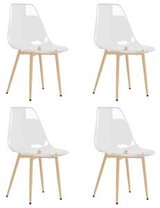 Dining Chairs 4 pcs Transparent PET